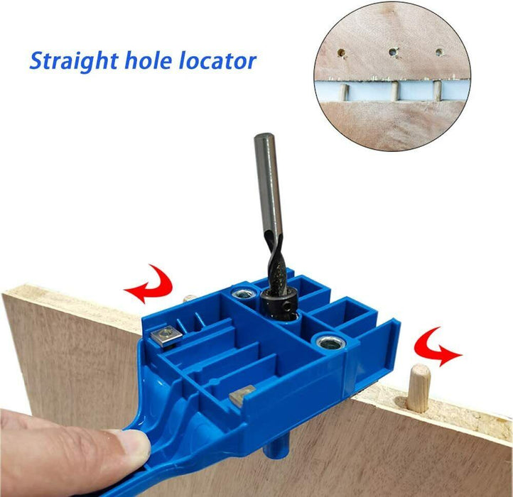 Pocket Hole Jig Drill Handheld Dowel Woodworking Jig Drilling Guide Tools Kit AU