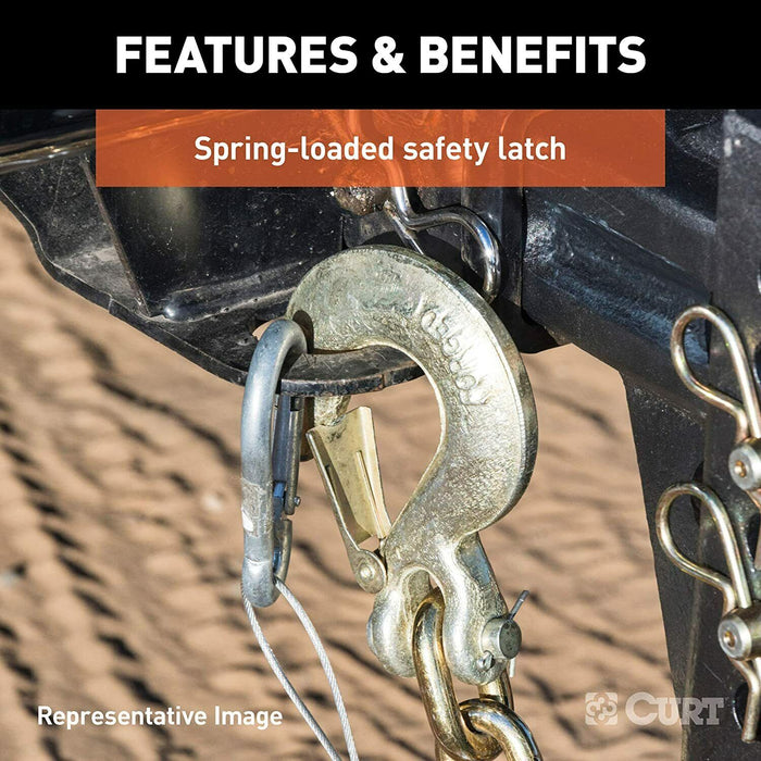 3/8"  Clevis Slip Chain Hook With Latch  Forged Alloy Steel Galvanised