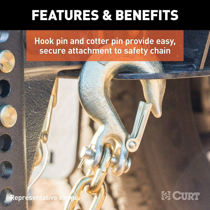 3/8"  Clevis Slip Chain Hook With Latch  Forged Alloy Steel Galvanised