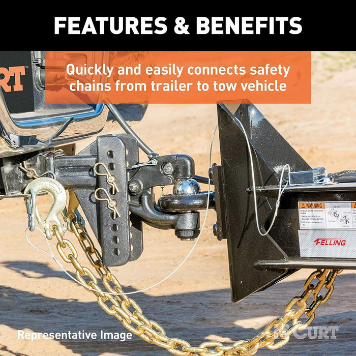 3/8"  Clevis Slip Chain Hook With Latch  Forged Alloy Steel Galvanised