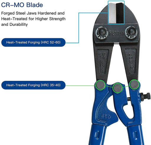 300-900mm Heavy Duty Bolt Metal Steel Wire Cable Cutter 30% Longer Service Life - FISHER DISCOUNT