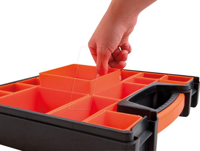 Plastic Organiser Box with 8 Dividers Storage Case Container 420 x 320 x 110mm