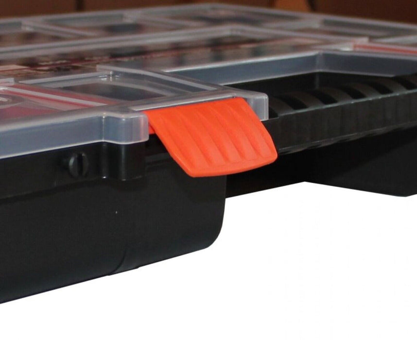 Plastic Organiser Box with 8 Dividers Storage Case Container 420 x 320 x 110mm