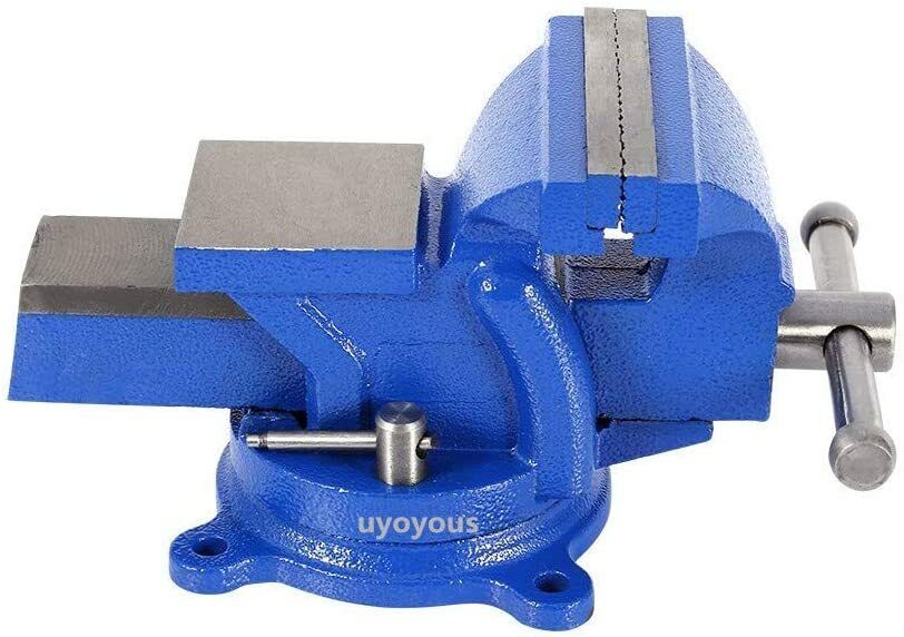 3"-8", 75-200mm Bench Vice Clamp Heavy Duty Workbench Vise Anvil Swivel Base Jaw