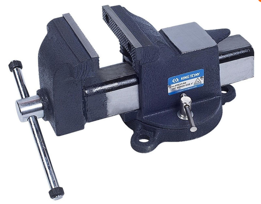 KING TONY 8"/200mm Heavy Duty Bench Vice Swivel Base with Anvil Cast Iron Taiwan