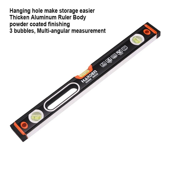 Harden Heavy duty aluminium Spirit Level with Magnetic 400-1200mm 90 °,180°,45°