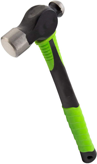 BALL PEEN HAMMER SOLID STEEL SHOCK REDUCTION GRIP FIBREGLASS HANDLE 4-24oz