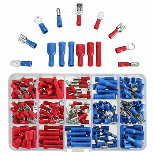 99Pcs Ring Wire Terminal Copper Crimp Connector Insulated Cord Ring End Set - FISHER DISCOUNT