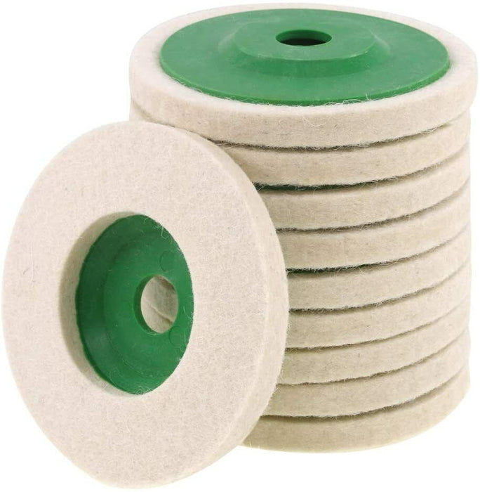 10X Wool Felt Buffing Grinding Wheel Pad Buffer Polisher Disc Mat 100MM Polish