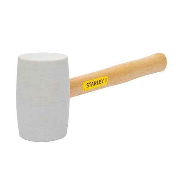 Stanley White Rubber Mallet Tile Tapping Hammer Ash-wood Handle Option:16/24oz