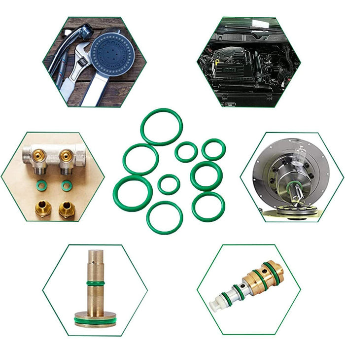 270 Pcs Air Conditioning O Ring Assortment Kit Green Air Con 18 Sizes Oring Gas - FISHER DISCOUNT