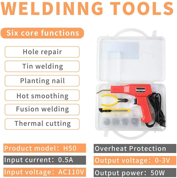Handy Plastic Repair Welding Gun Garage Tools Hot Stapler Car Bumper Repairing