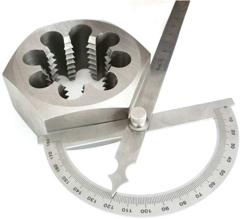 180 Degree Stainless Steel Protractor Angle Finder Goniometer Metal Angle Ruler