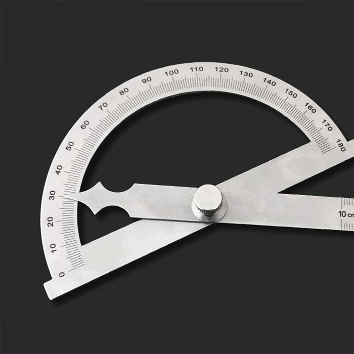 180 Degree Stainless Steel Protractor Angle Finder Goniometer Metal Angle Ruler