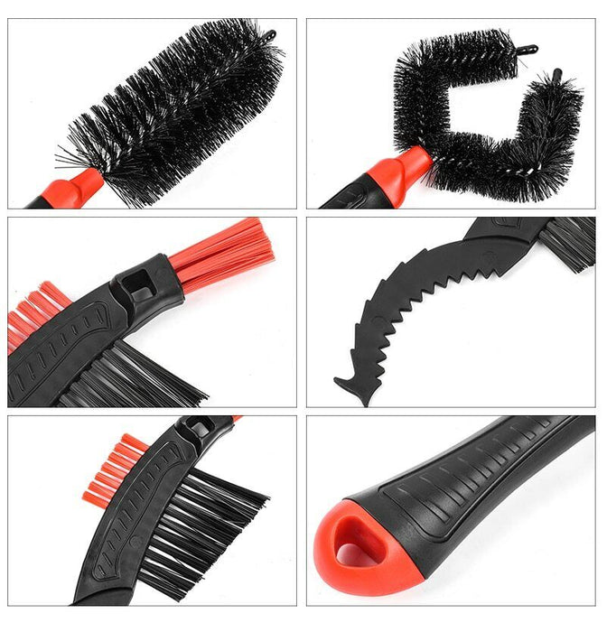 3 Piece Brush Kit – Cleaning for Bicycles and other sports equipment