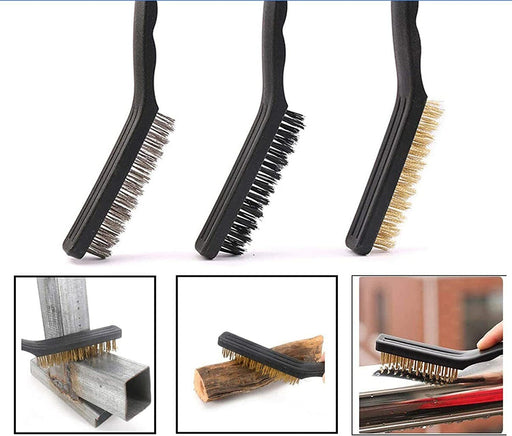 7PC Multi purpose Mini Wire Hand Brush Ideal for Rust Dirt Removal Set AU STOCK - FISHER DISCOUNT