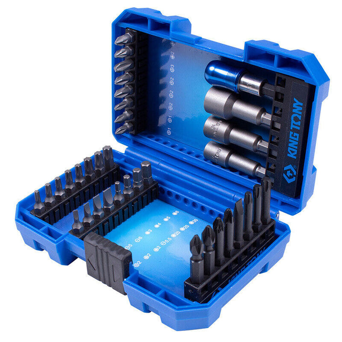 KING TONY 36PC Magnetic Impact POWER Screwdriver Bit Nut Driver Set MADE TAIWAN