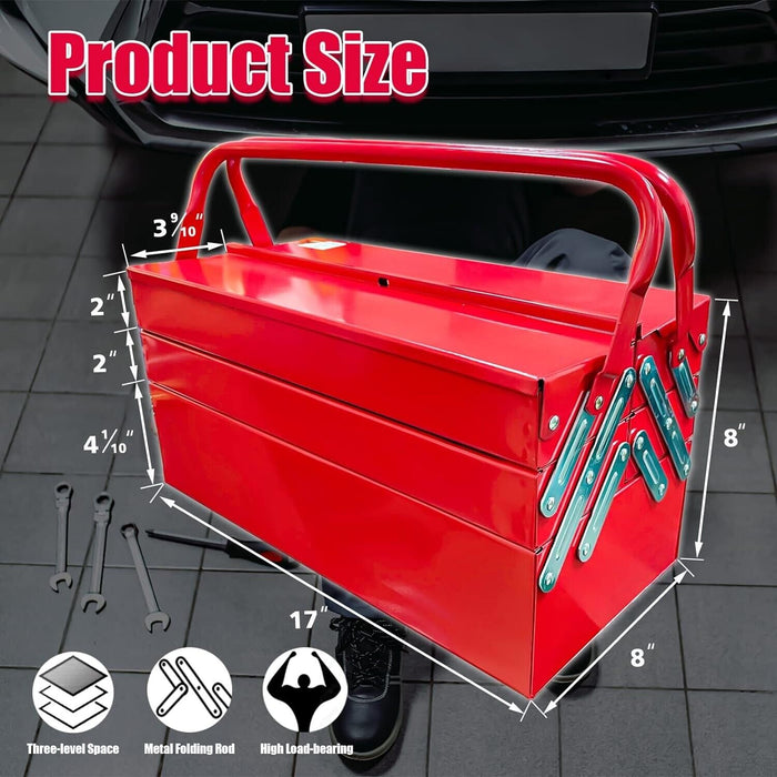 PRO 5 Tray cantilever Storage Tool Box Toolbox Metal Mechanic Organiser Drawer - FISHER DISCOUNT