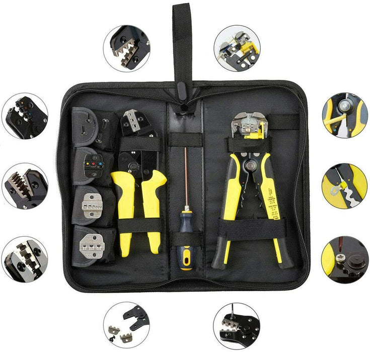 4 In 1 Wire Crimpers Ratcheting Terminal Crimping Pliers Cord End Terminals Tool
