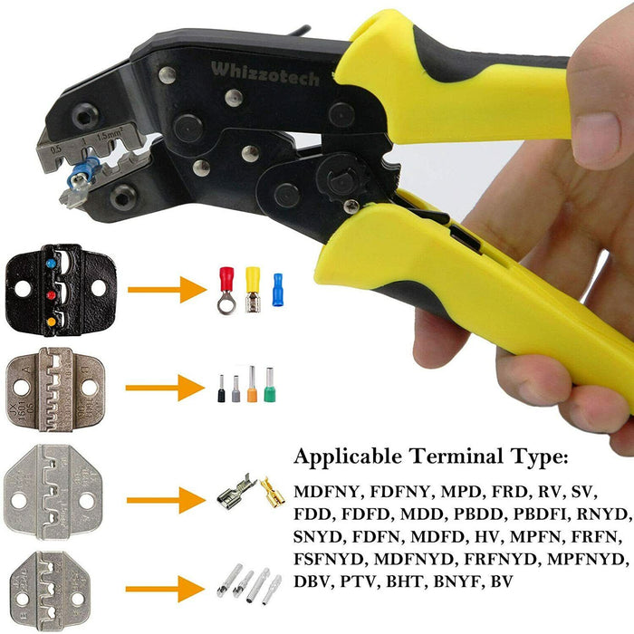 4 In 1 Wire Crimpers Ratcheting Terminal Crimping Pliers Cord End Terminals Tool