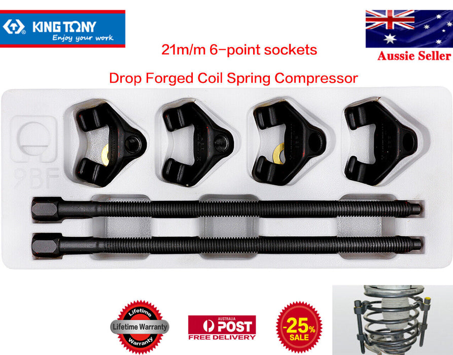 KING TONY Open Jaw Drop Forged Coil Spring Compressor Automotive Remove Install