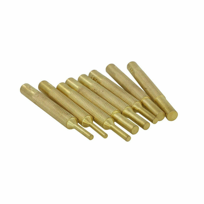 8PC SOLID BRASS PIN PUNCH SET Roll Bag 1/8-5/16inch AU STOCK