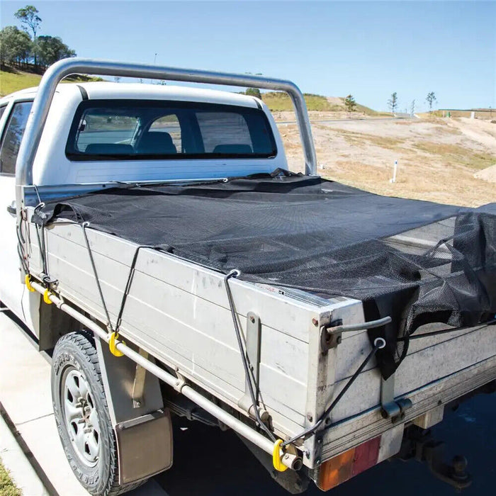 MESH CARGO NET 2.0m x 1.8m REINFORCED MESH LOAD COVER DUAL CAB UTE TRAYBACK