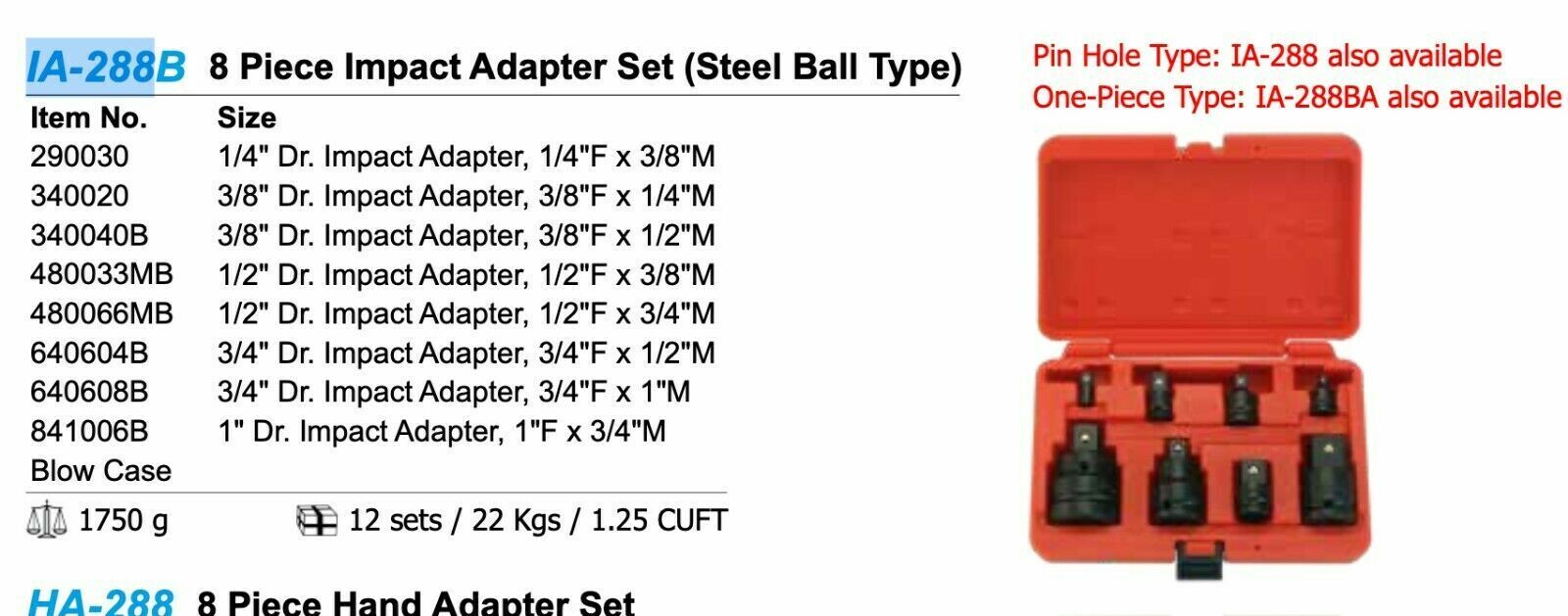 GENIUS 8PC Impact Socket Adaptor Reducer Set Adapter 1/4 1/2 3/8 3/4 Dr Ratchet - FISHER DISCOUNT