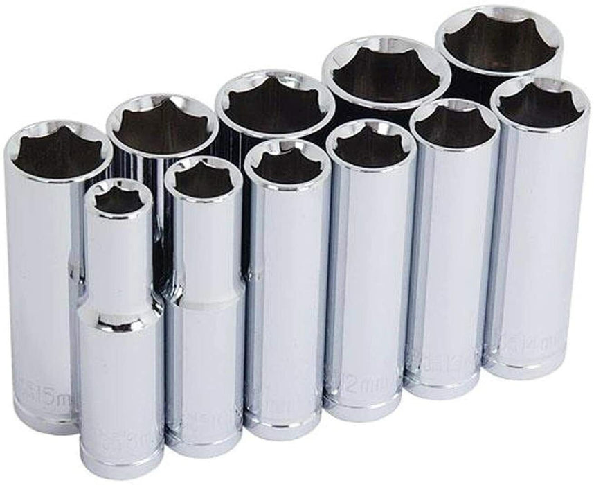 Eurotech 10Pcs 1/2 Inch Deep Air Drive Wrench Socket Set 10-19mm Made in Taiwan