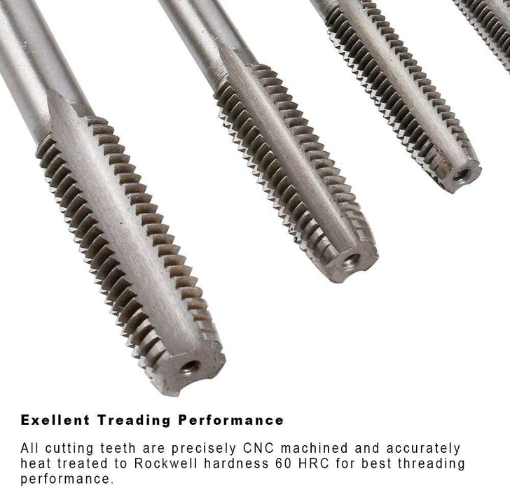 7PC T-Handle Adjustable Ratchet Tap Holder Wrench with Metric Tread Plug M4-M12