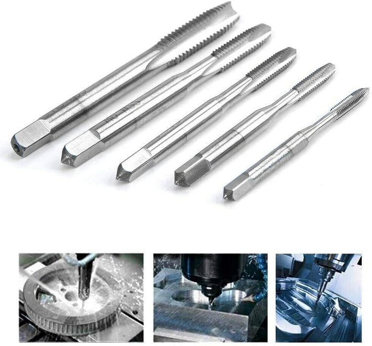 7PC T-Handle Adjustable Ratchet Tap Holder Wrench with Metric Tread Plug M4-M12