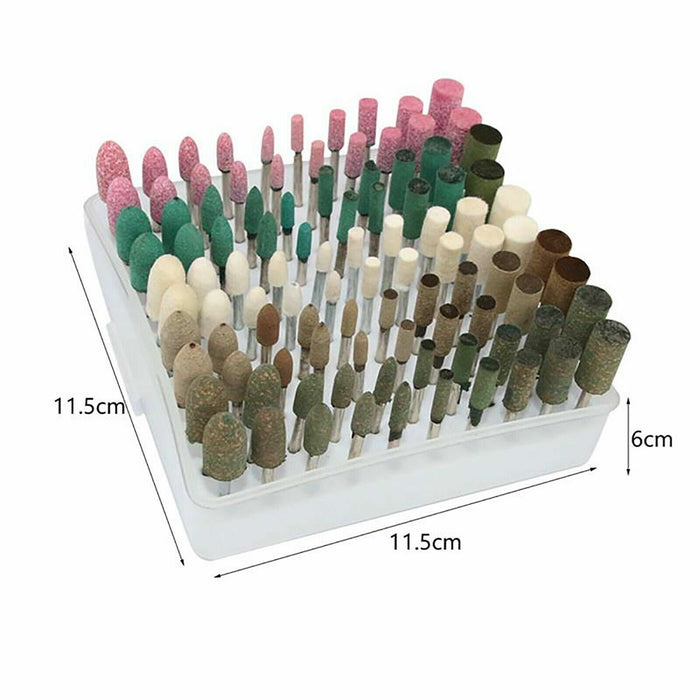 100pcAbrasive Point Grinding Wheel Head Polishing Mounted Set Dremel Rotary Tool