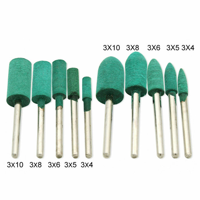 100pcAbrasive Point Grinding Wheel Head Polishing Mounted Set Dremel Rotary Tool