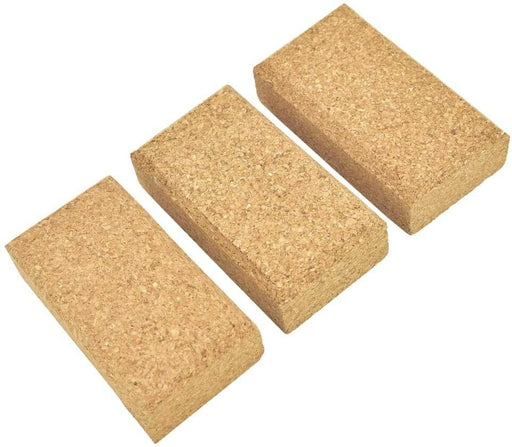 3pc Cork Sanding Block Decorator Cabinet Machining Flat Contoured Surface - FISHER DISCOUNT