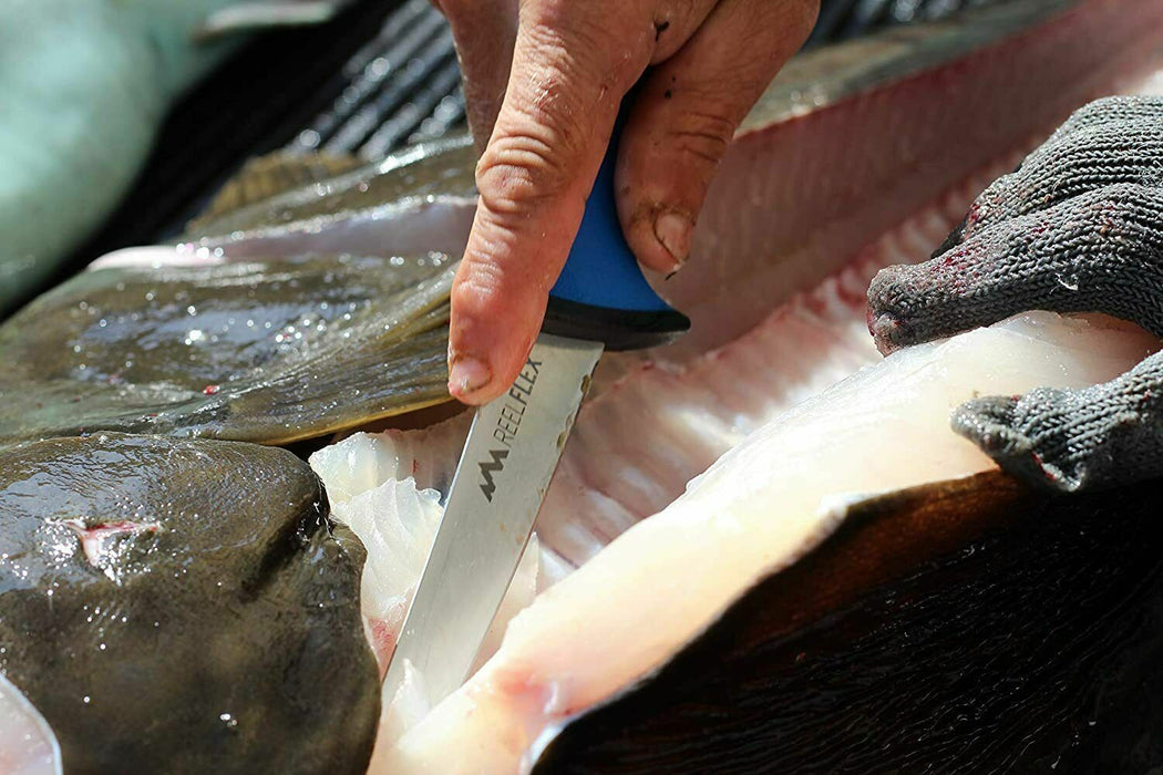 6" Fish FILLETING KNIFE, Fishing Bait with Floating Case and Safety Clip Belt