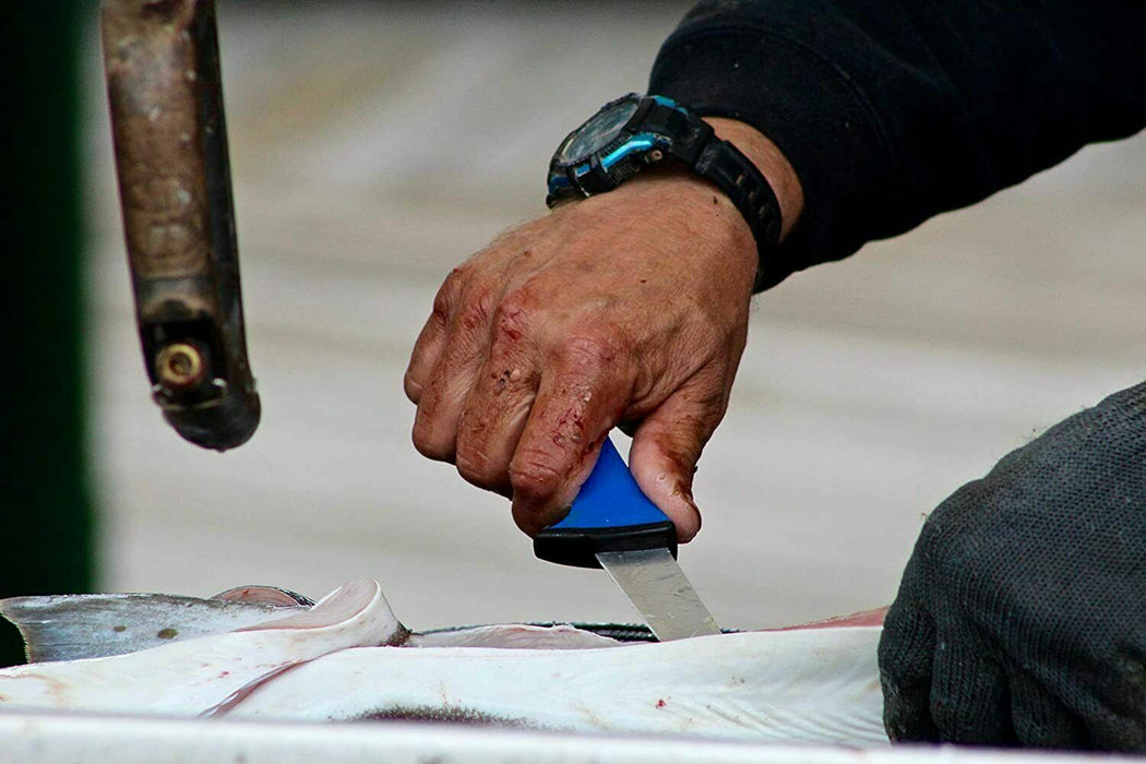 6" Fish FILLETING KNIFE, Fishing Bait with Floating Case and Safety Clip Belt