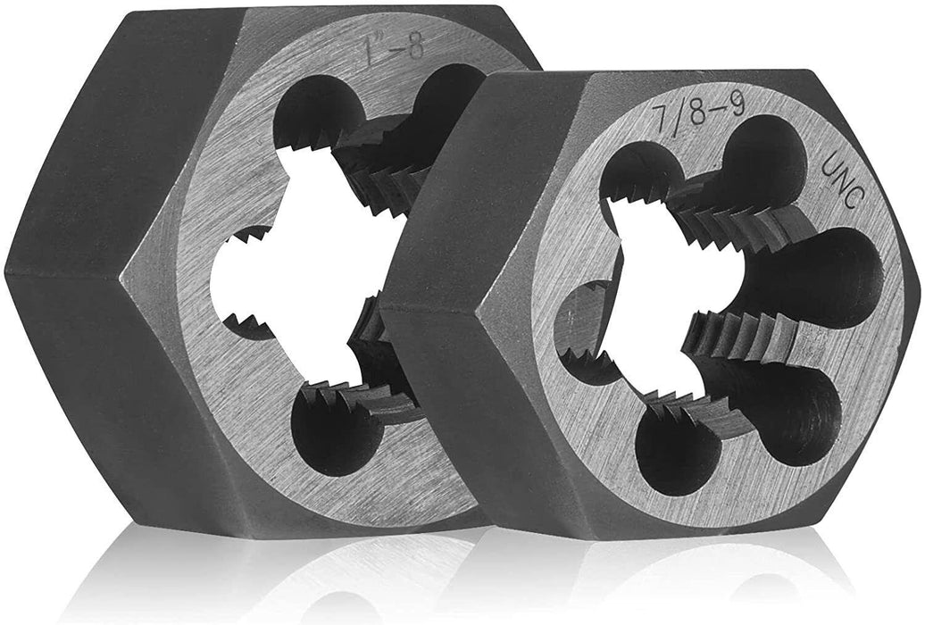 FORCE PRO5PC Carbon Stel HEX Die Set Kit Thread Restore Pitch Gauge M6/M8/M1M12