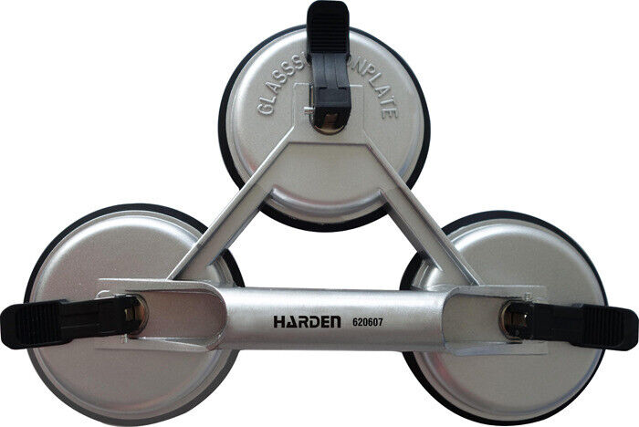 Harden Load Aluminum Triple Suction Cup Pad Glazer Glass Sucker Remover Lifter