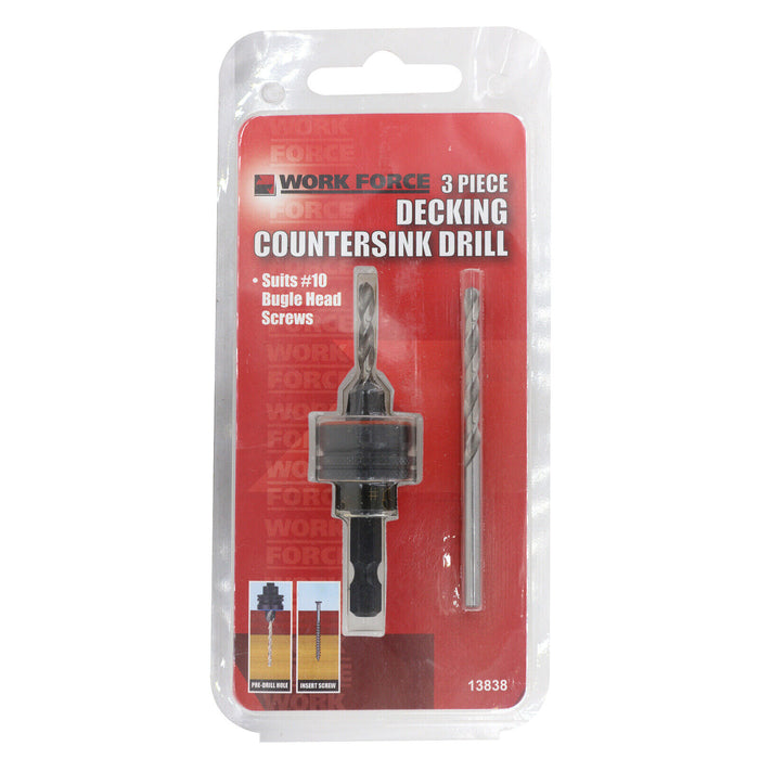 3in1 Decking Tool Drill Countersink Depth stop in one  #10 bugle Head