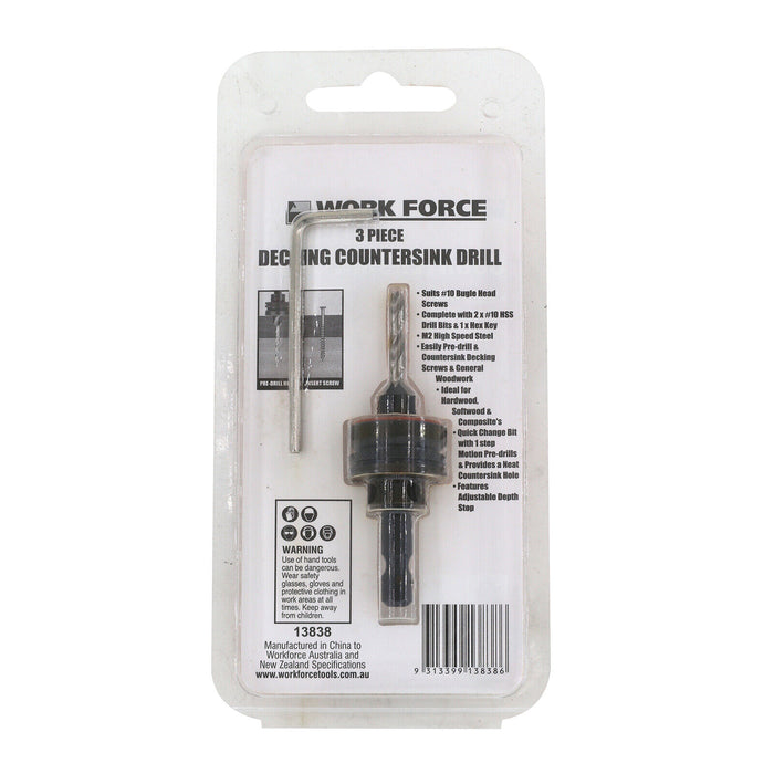 3in1 Decking Tool Drill Countersink Depth stop in one  #10 bugle Head