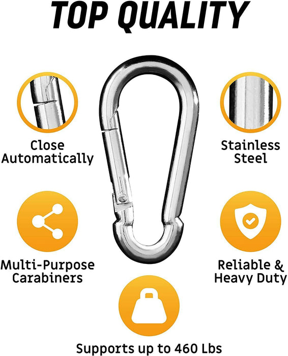 12MMSnap Hook Zinc Carabiner Karabiner Clips Snap Spring Clip Hook Carabina Clip