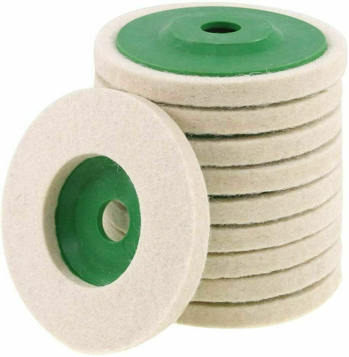 3pcs 100mm Wool Buffing Polishing Wheel Felt Pad 4Inch Buffer Buff Polish Disc