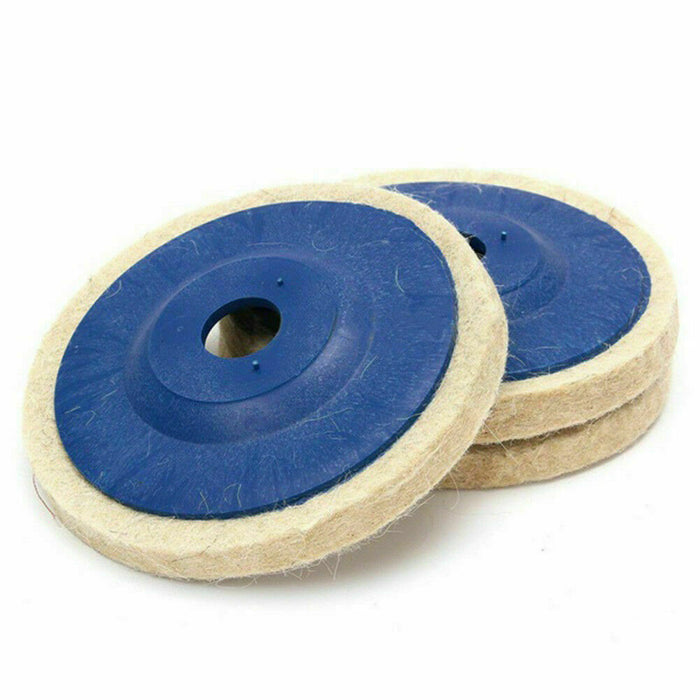 3pcs 100mm Wool Buffing Polishing Wheel Felt Pad 4Inch Buffer Buff Polish Disc