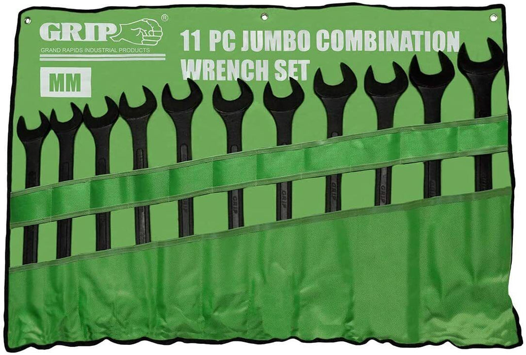 Grip 89082 11 Piece 34-50mm Heavy Duty Jumbo Combination Spanner Set