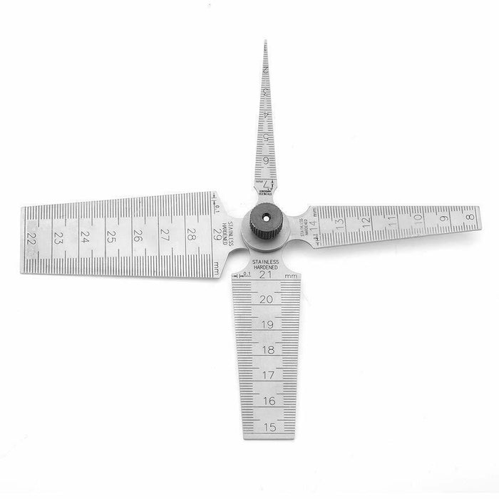 1-29mm Folding Welding Taper Gauge Internal Diameter Hole Gap Slot Bore Ruler