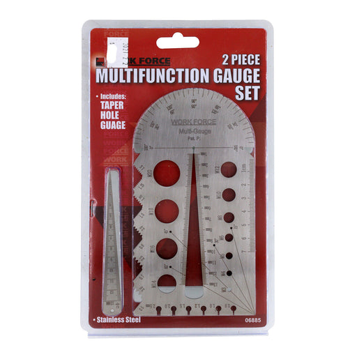 2PC Set Taper Angle Pitches Drill Bolt Screw Wire Tap Gauge Diameter M3-20mm - FISHER DISCOUNT