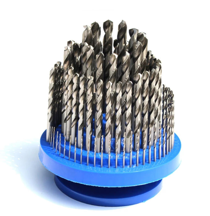 Can Hold 100Pcs Stand Drill Bit Organizer Hole Tool Drill Bit Storage Case Blue