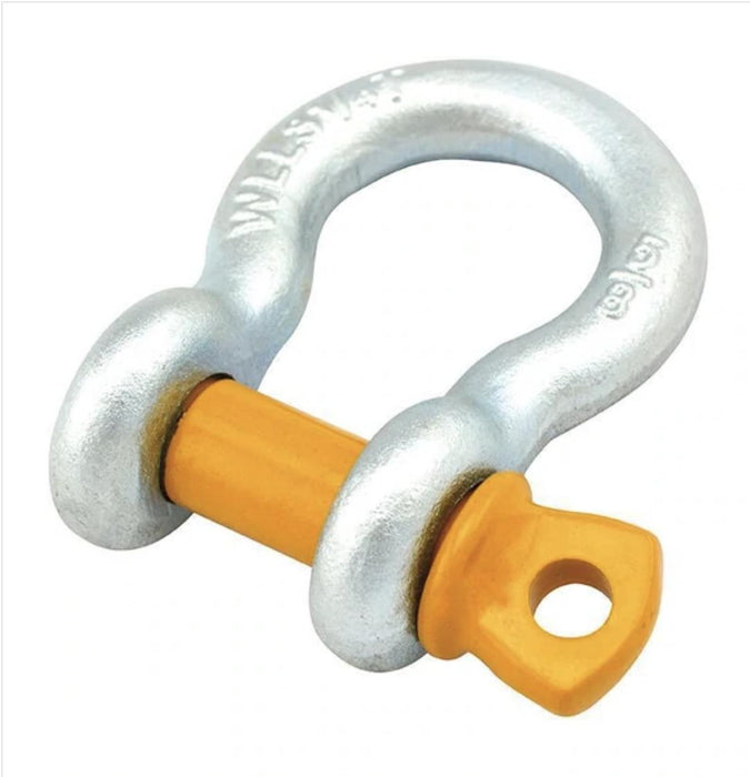 1" 25mm Hot Dip Galvanised Bow-Shackle Rated 8500kg / Pair / Boat Trailer Marine