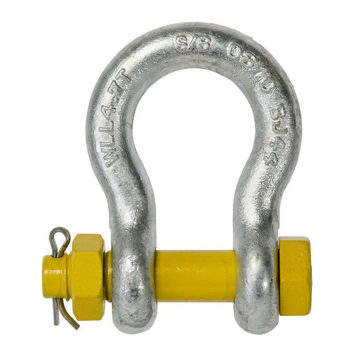 1" 25mm Hot Dip Galvanised Bow-Shackle Rated 8500kg / Pair / Boat Trailer Marine