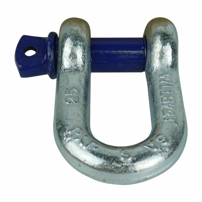 25mm D Shackle Zenith GALVANISED D-SHACKLE Steel Screw Pin Boat Trailer Caravan